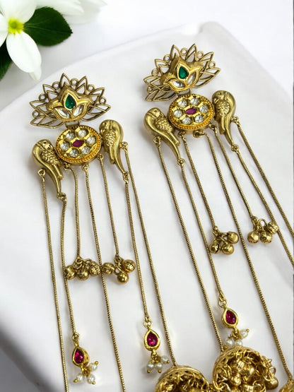GOLDEN  GITALI GERMAN SILVER EARRINGS