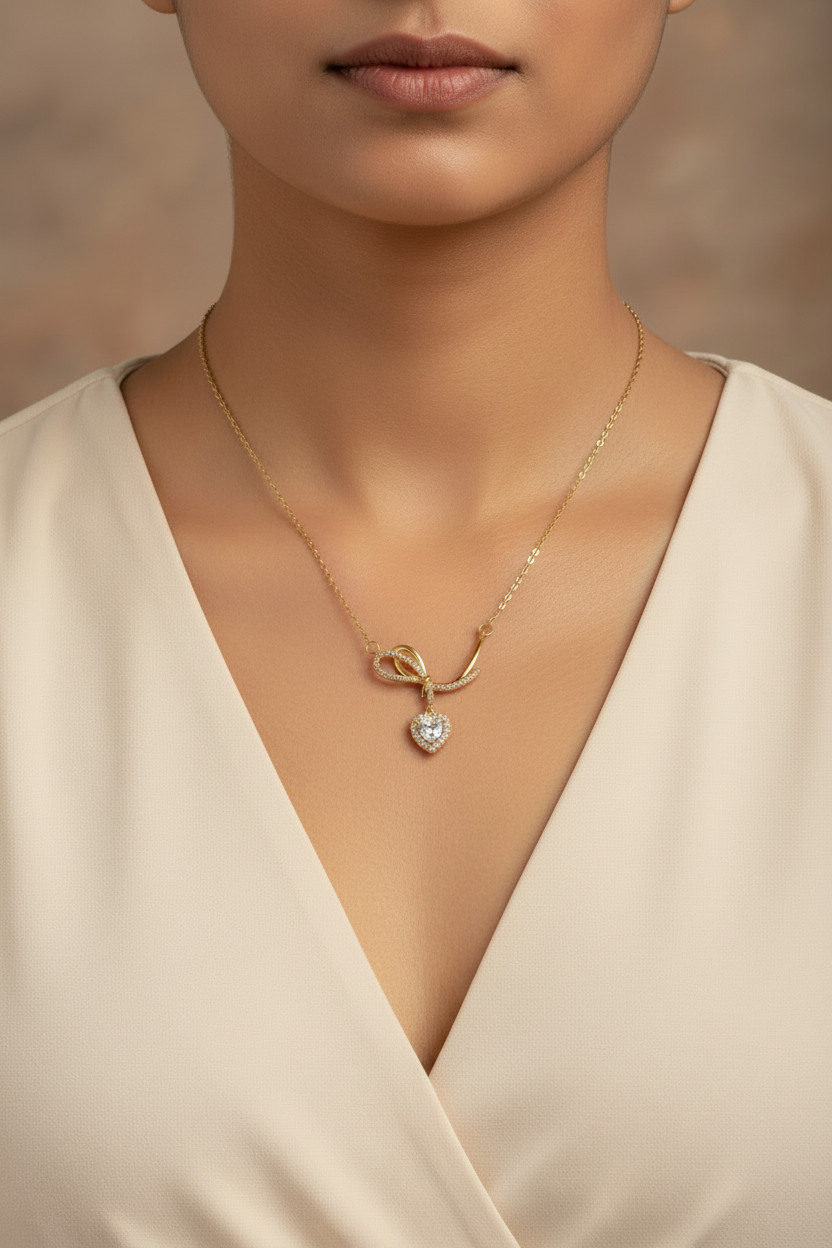 GOLDEN HEART AERIANA NECKLACE