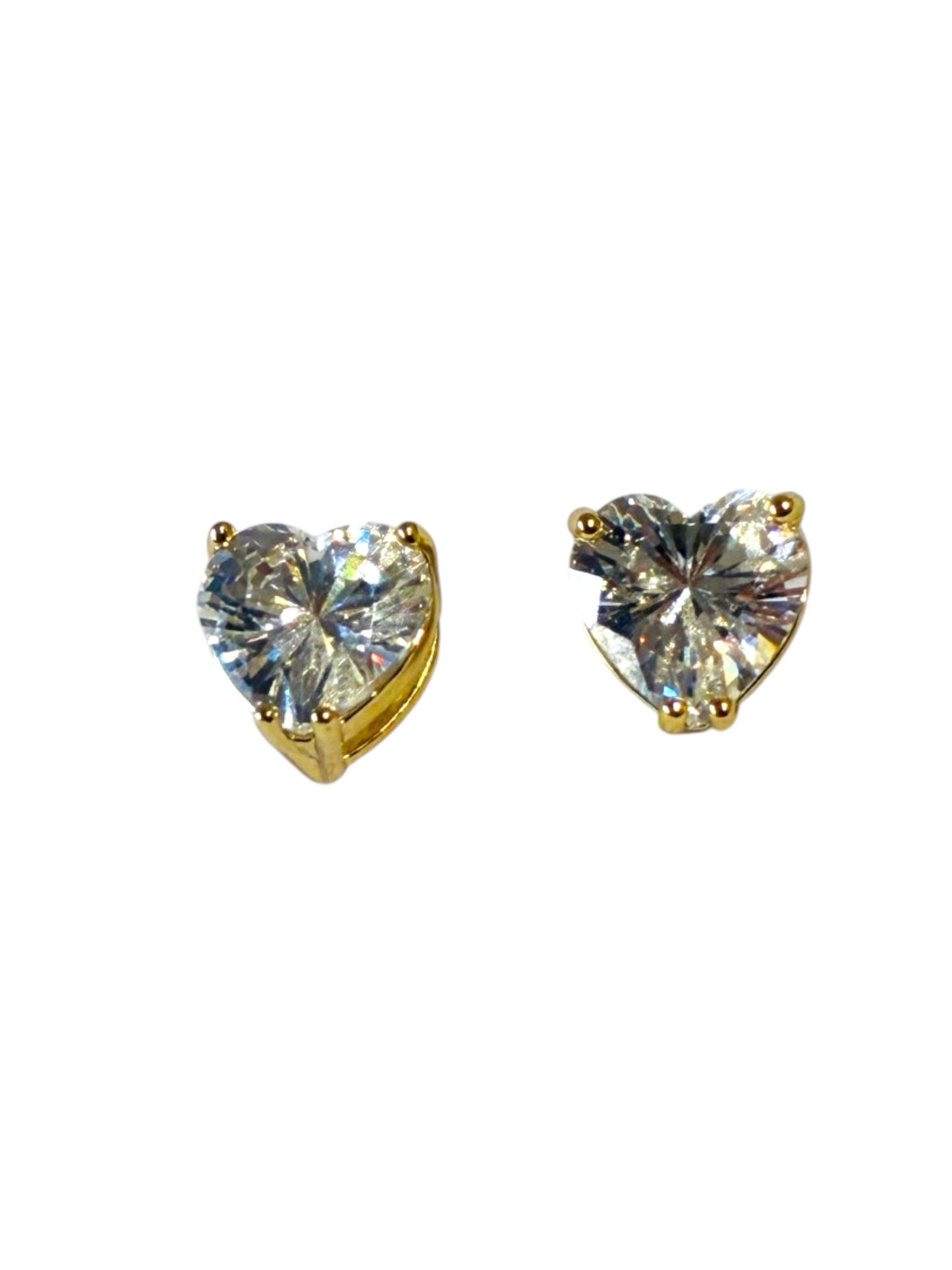 GOLDEN HEART DIAMOND BAYRON EARRINGS