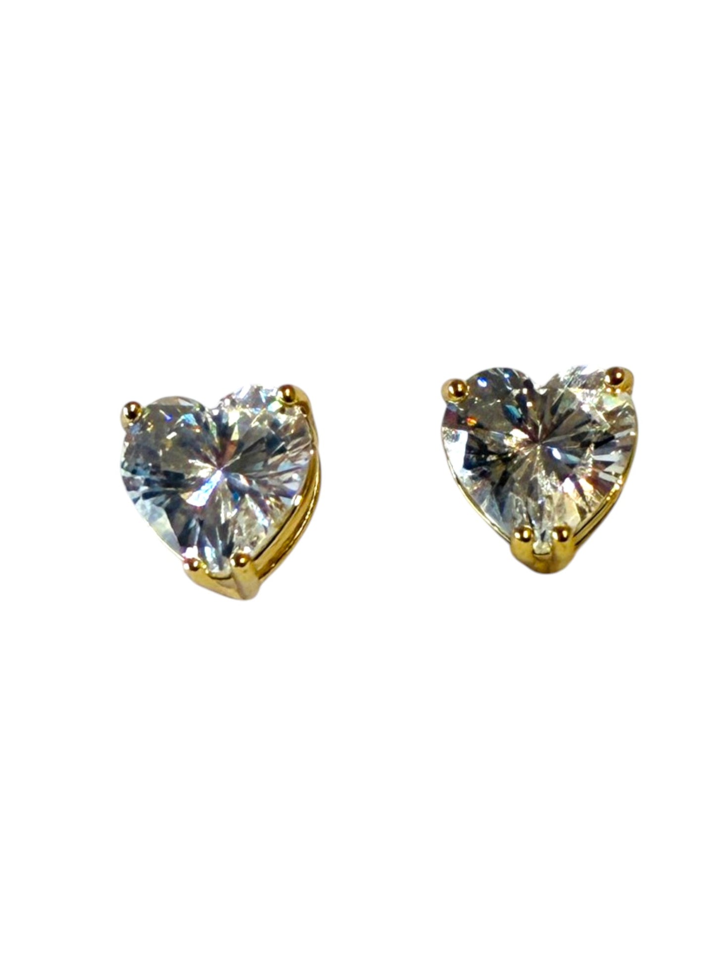 GOLDEN HEART DIAMOND BAYRON EARRINGS