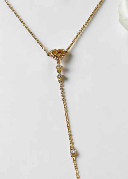 GOLDEN HEART OMARY HAND CHAIN (POCHI)
