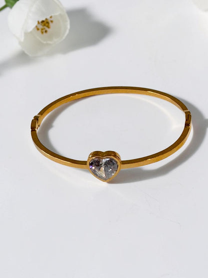 GOLDEN HEART STONE MYLIE BRACELET