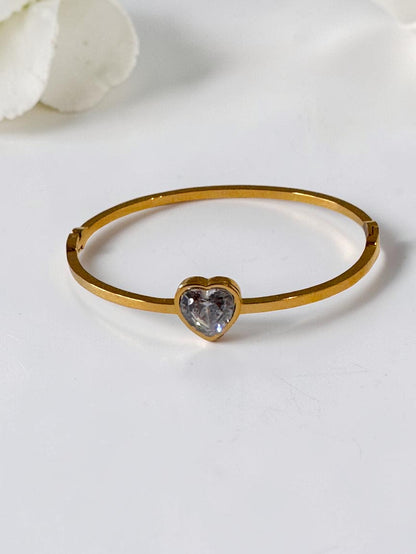 GOLDEN HEART STONE MYLIE BRACELET
