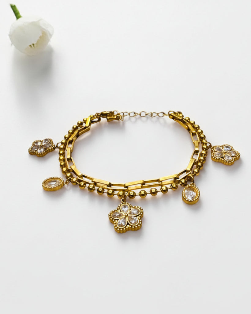 GOLDEN LAYERED AALIYAH BRACELET