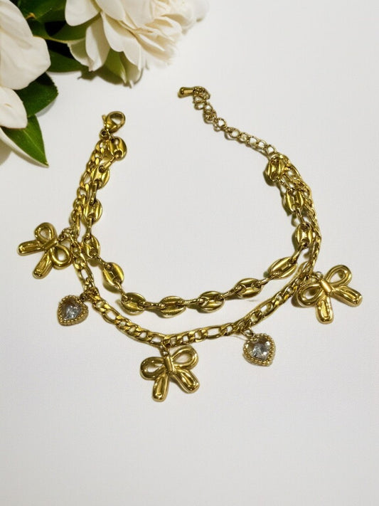 GOLDEN LAYERED CHARM GRANTEY BRACELET
