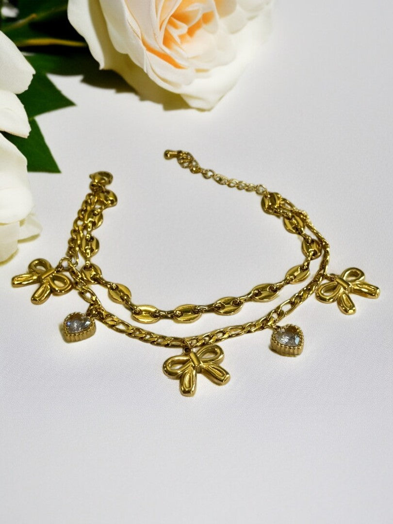 GOLDEN LAYERED CHARM GRANTEY BRACELET
