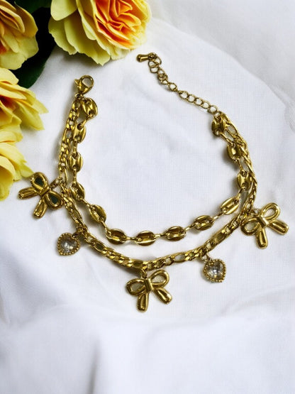 GOLDEN LAYERED CHARM GRANTEY BRACELET