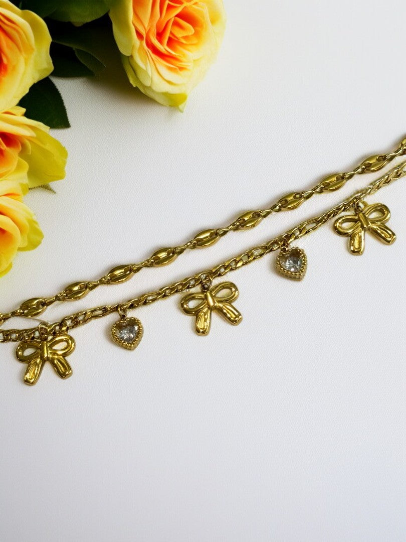 GOLDEN LAYERED CHARM GRANTEY BRACELET