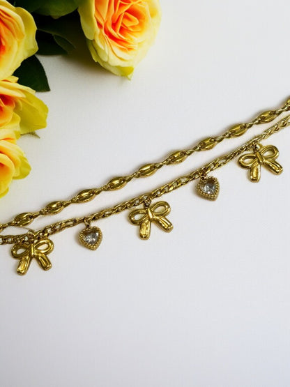GOLDEN LAYERED CHARM GRANTEY BRACELET