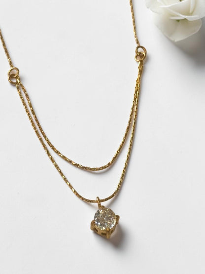 GOLDEN LAYERED DIAMOND EDRIC NECKLACE