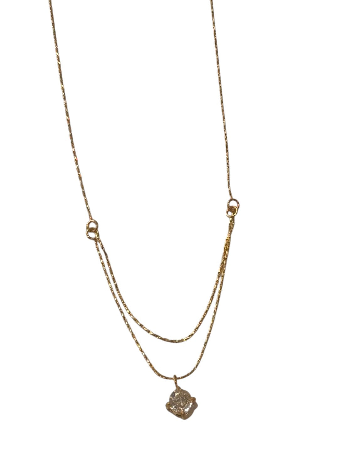 GOLDEN LAYERED DIAMOND EDRIC NECKLACE