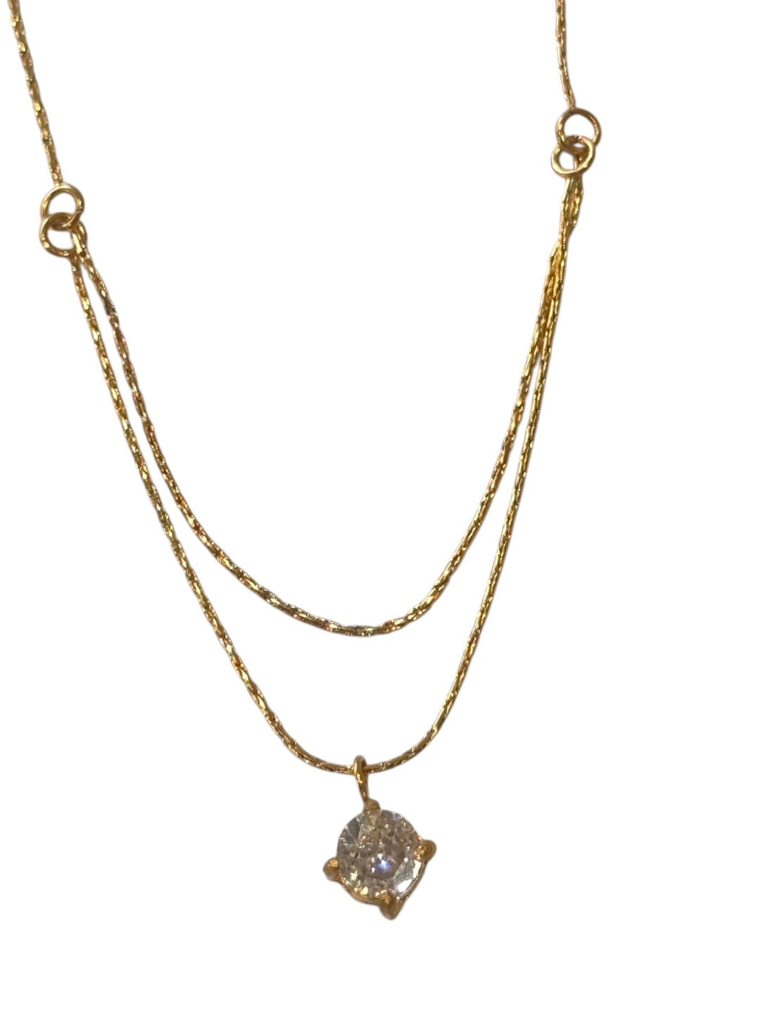 GOLDEN LAYERED DIAMOND EDRIC NECKLACE