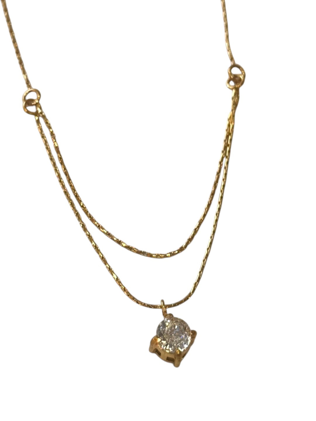 GOLDEN LAYERED DIAMOND EDRIC NECKLACE