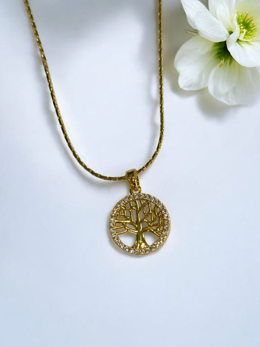 GOLDEN LIFE OF TREE EZRAH NECKLACE