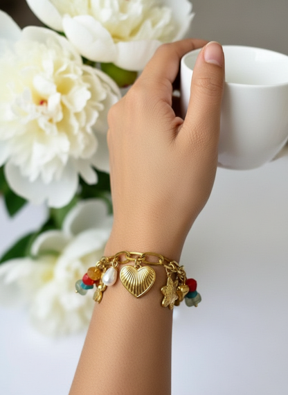 GOLDEN OCEAN CHARM SMAEL BRACELET