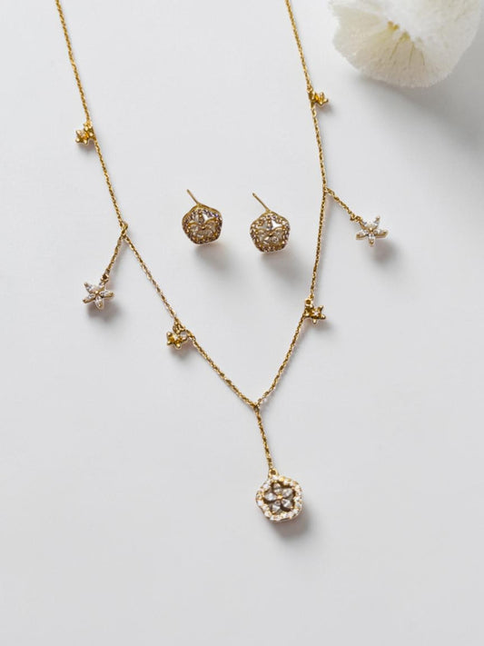GOLDEN OLIVIANA NECKLACE SET