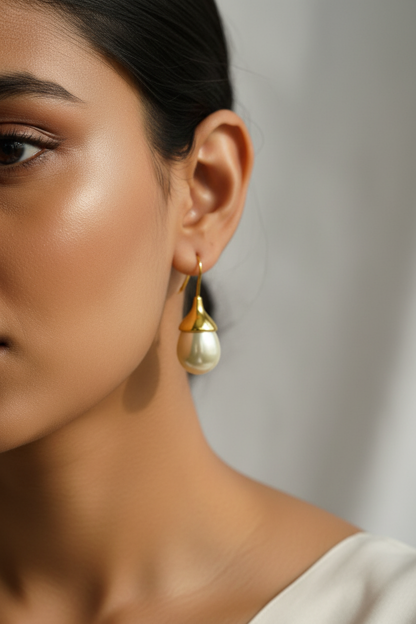GOLDEN PEARL GRADY EARRINGS
