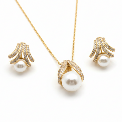GOLDEN PEARL JIYANSI NECKLACE SET