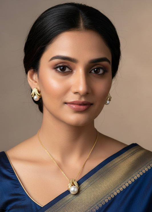 GOLDEN PEARL JIYANSI NECKLACE SET