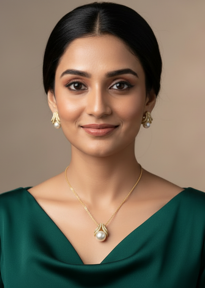 GOLDEN PEARL JIYANSI NECKLACE SET