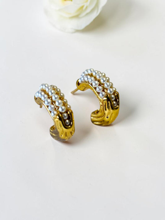 GOLDEN PEARL NEVA EARRINGS