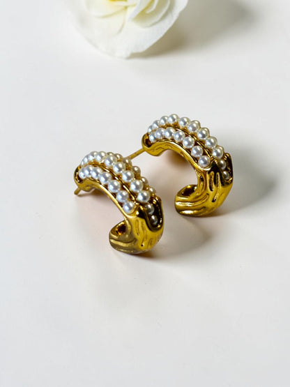 GOLDEN PEARL NEVA EARRINGS