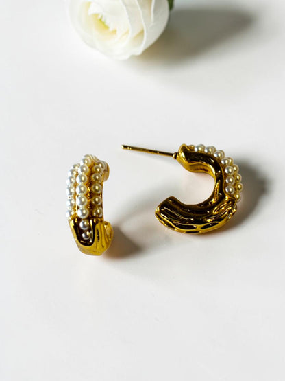GOLDEN PEARL NEVA EARRINGS