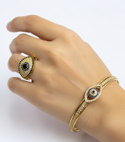 GOLDEN RAYLAN BRACELET AND RING (COMBO)