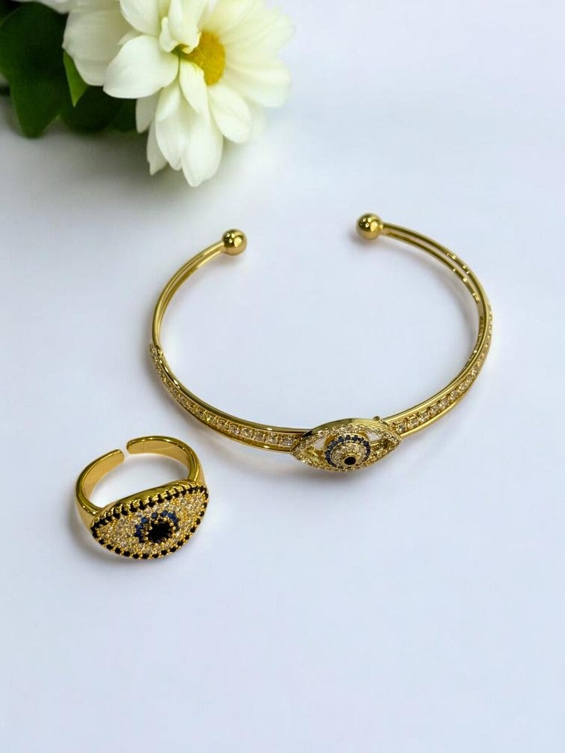 GOLDEN RAYLAN BRACELET AND RING (COMBO)