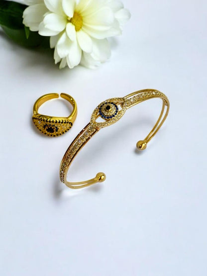 GOLDEN RAYLAN BRACELET AND RING (COMBO)
