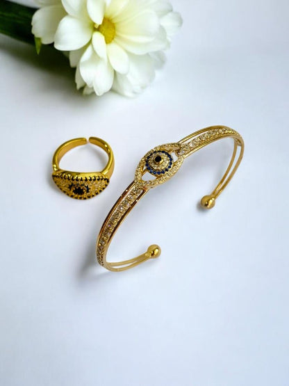 GOLDEN RAYLAN BRACELET AND RING (COMBO)