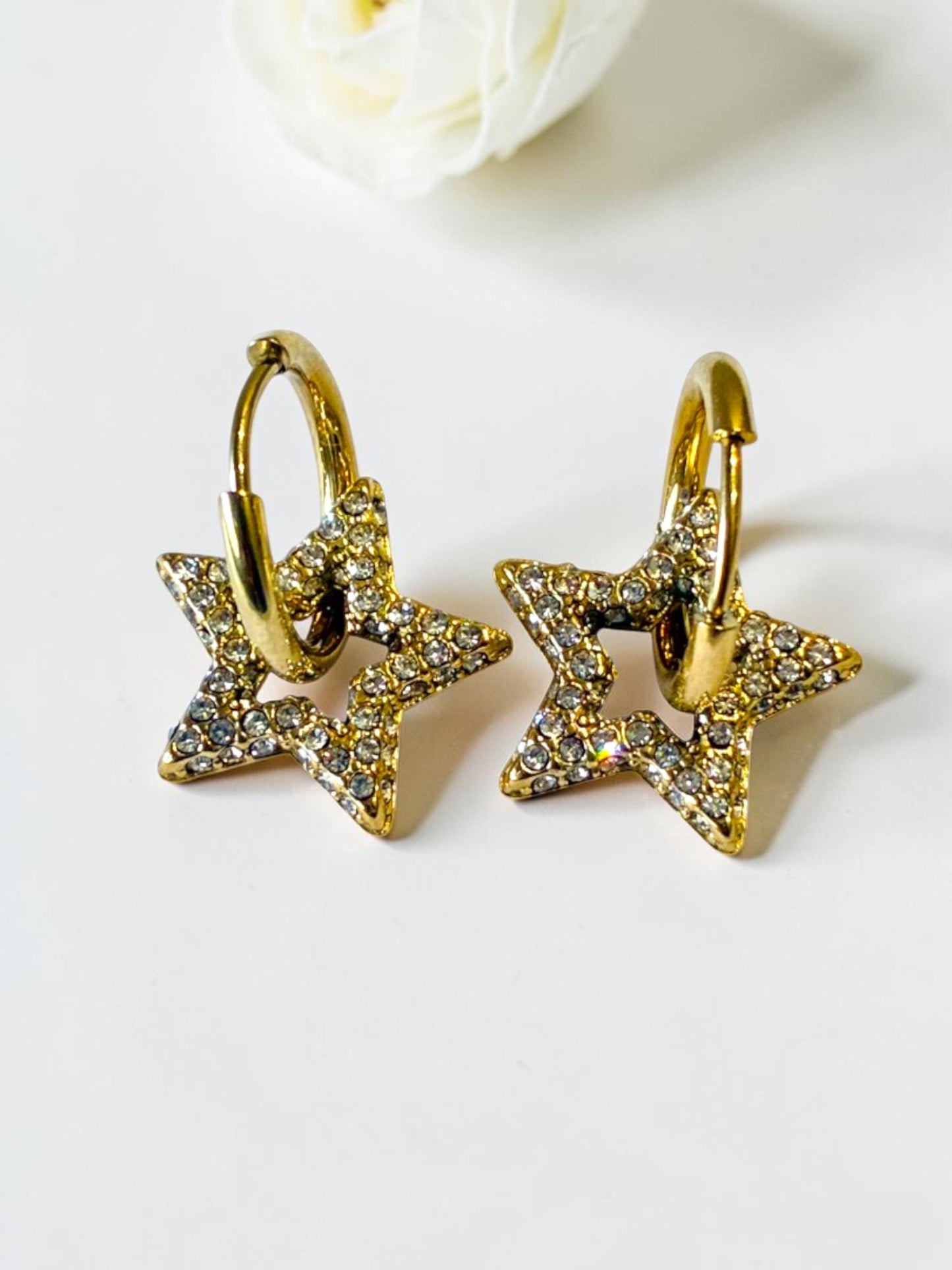 GOLDEN STAR DIAMOND MARNIE EARRINGS