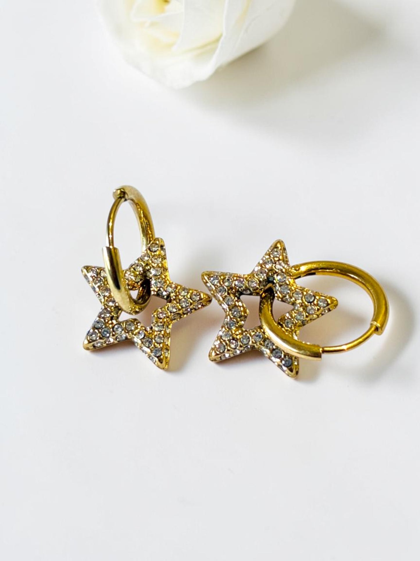 GOLDEN STAR DIAMOND MARNIE EARRINGS