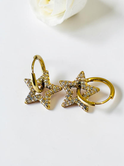GOLDEN STAR DIAMOND MARNIE EARRINGS