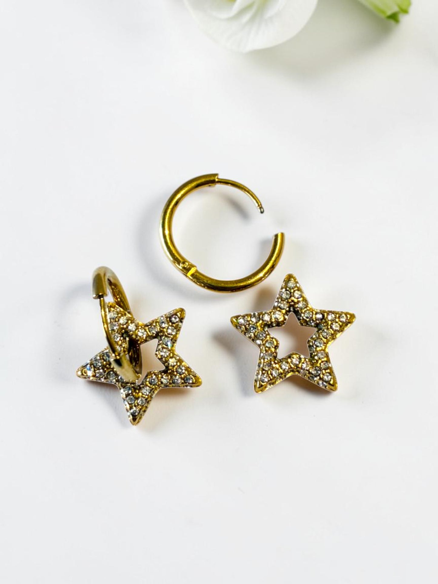 GOLDEN STAR DIAMOND MARNIE EARRINGS