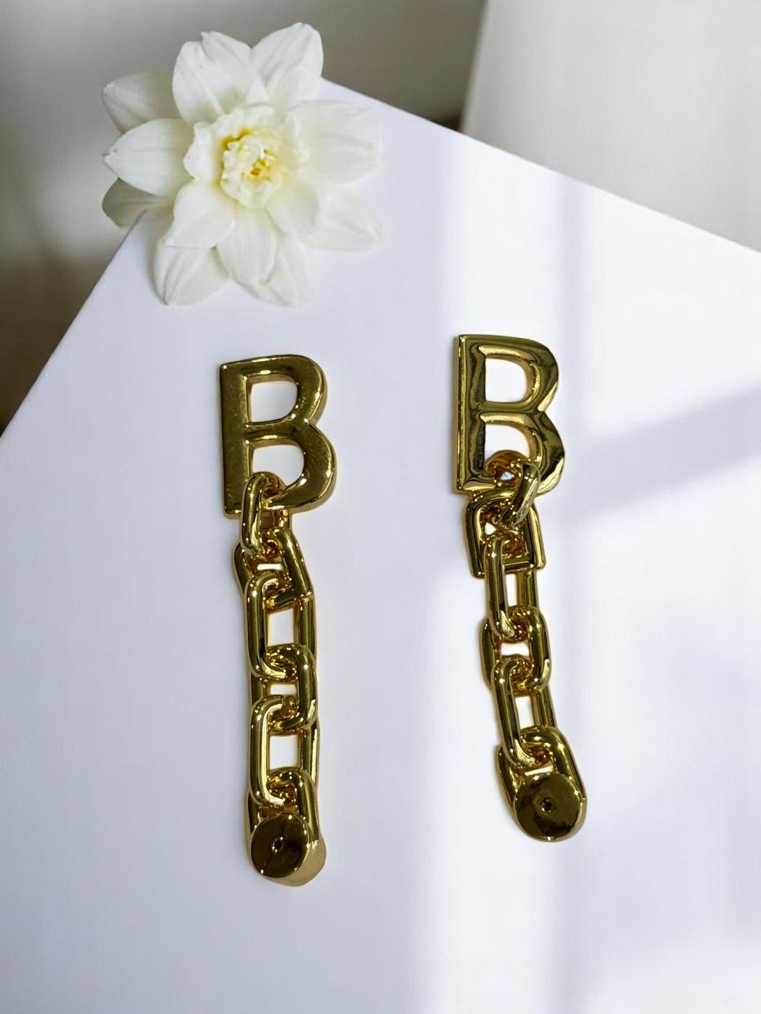 18K GOLD PLATED PREMIUM BALNCIAGA BRANDED TWO WAY WEARABLE EARRING