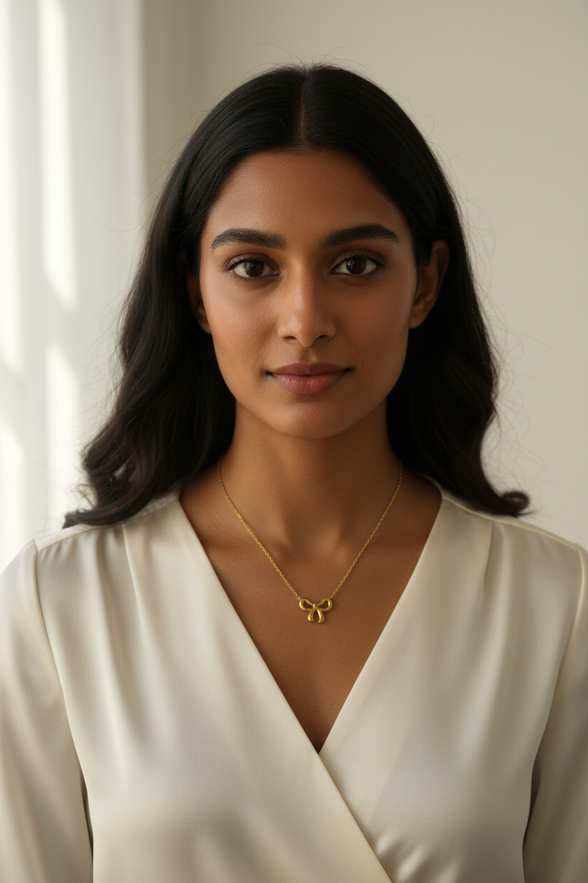 GOLDEN BOW DARLA NECKLACE