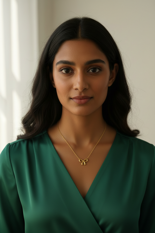 GOLDEN BOW DARLA NECKLACE