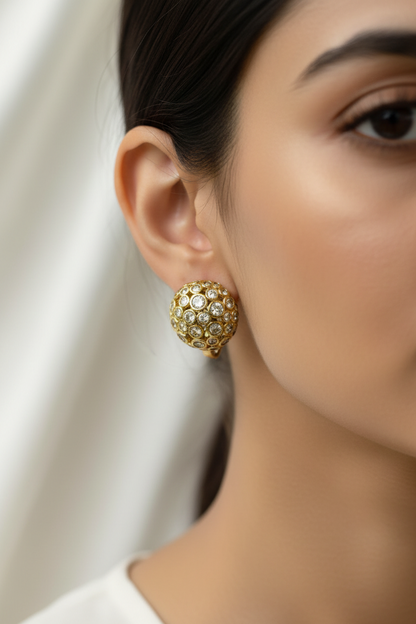 GOLDEN DIAMOND AARON EARRINGS