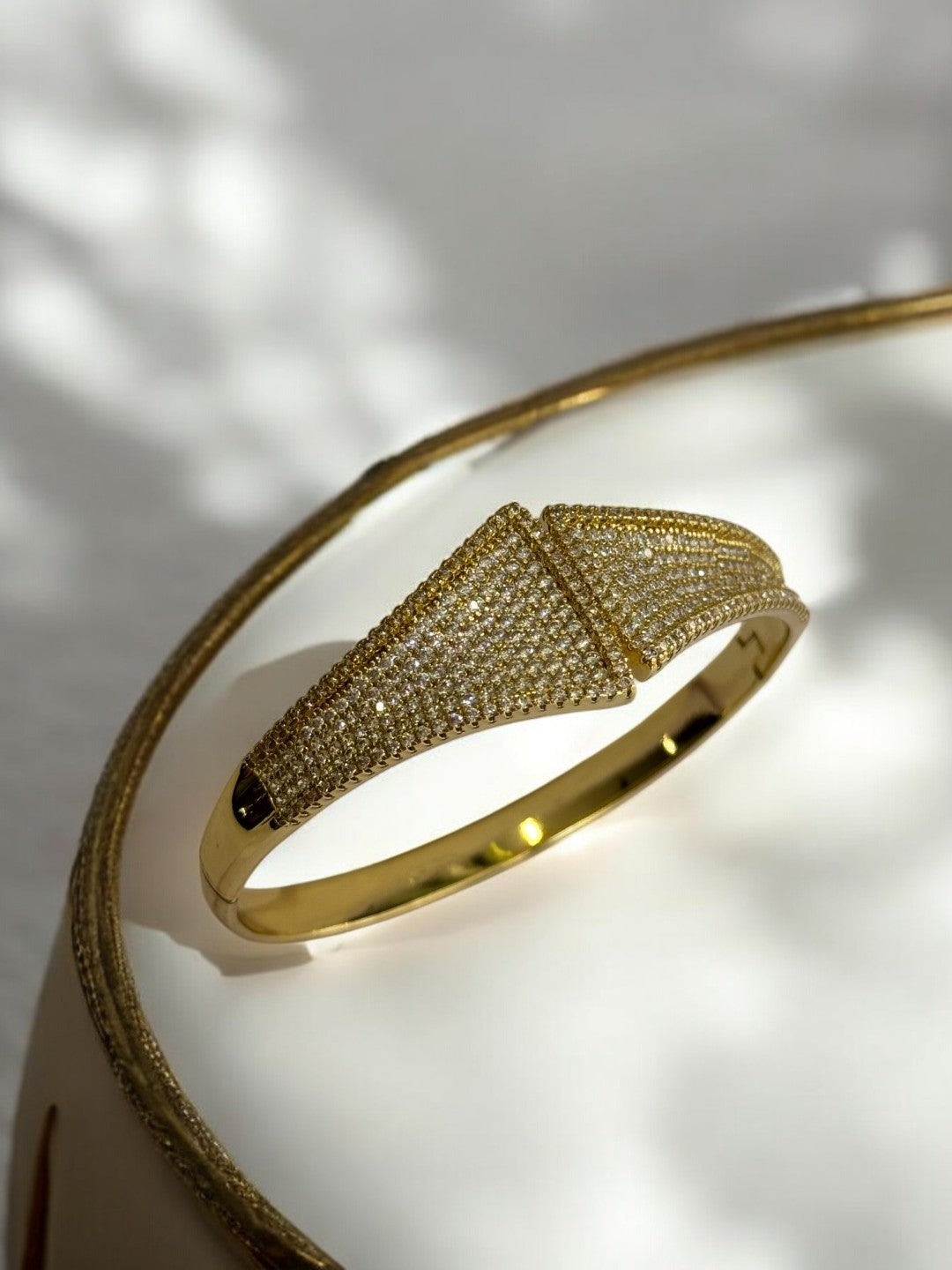 GOLDEN DIAMOND CUFF BRACELET