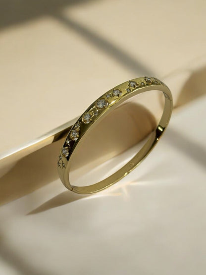 GOLDEN BIG AND SMALL DIAMOND BRACELET