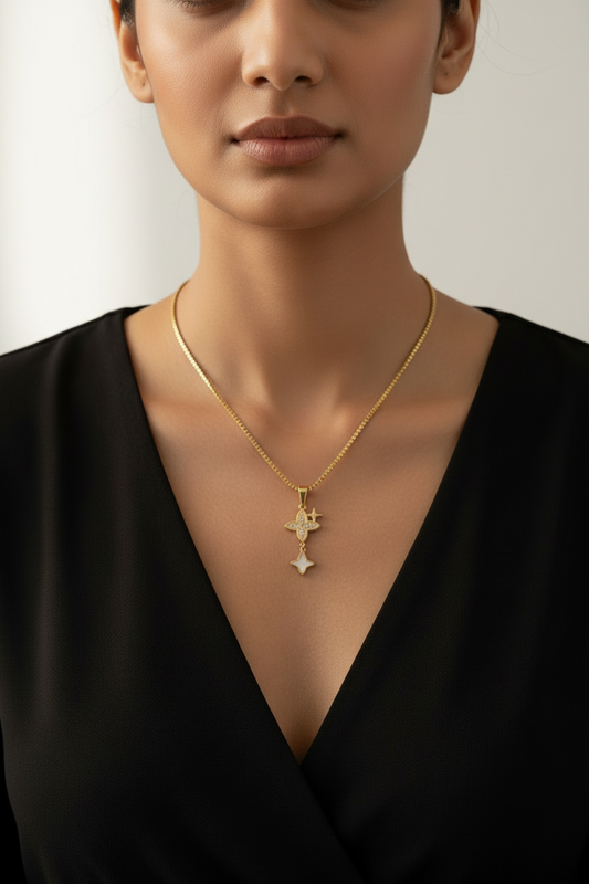 GOLDEN DIAMOND LV EASTONY NECKLACE