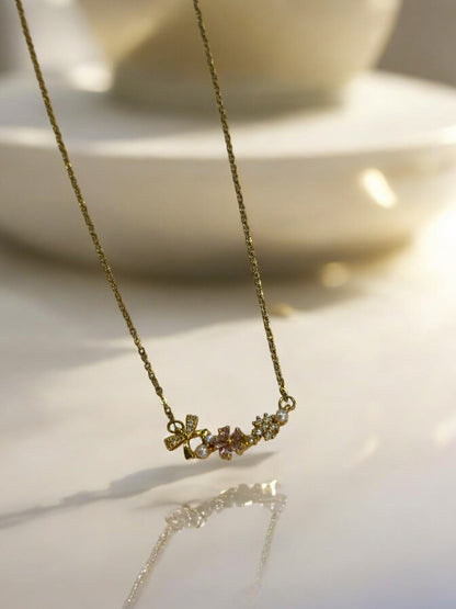 GOLDEN CHAIN WITH MULTI CHARMS PENDENT