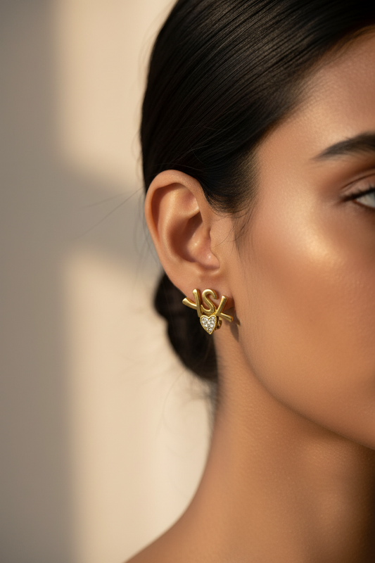 GOLDEN DIAMOND YSL WILLIE EARRINGS