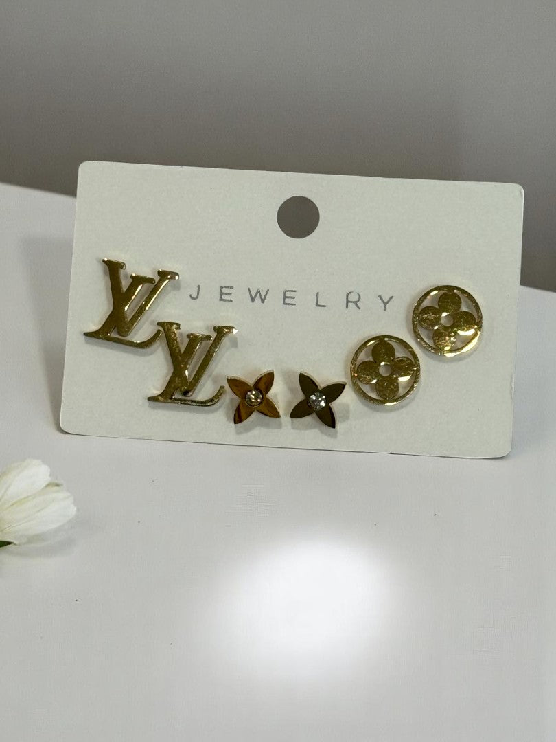 DAILY WEAR THREE PAIR OF BRANDED EARRINGS