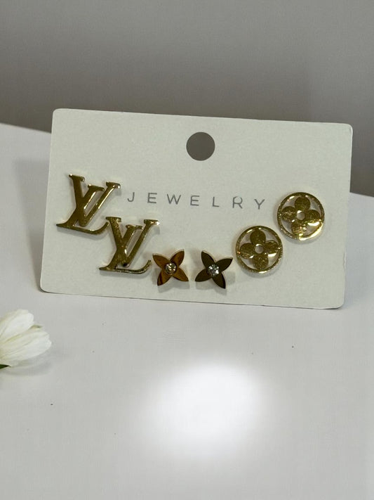 DAILY WEAR THREE PAIR OF BRANDED EARRINGS