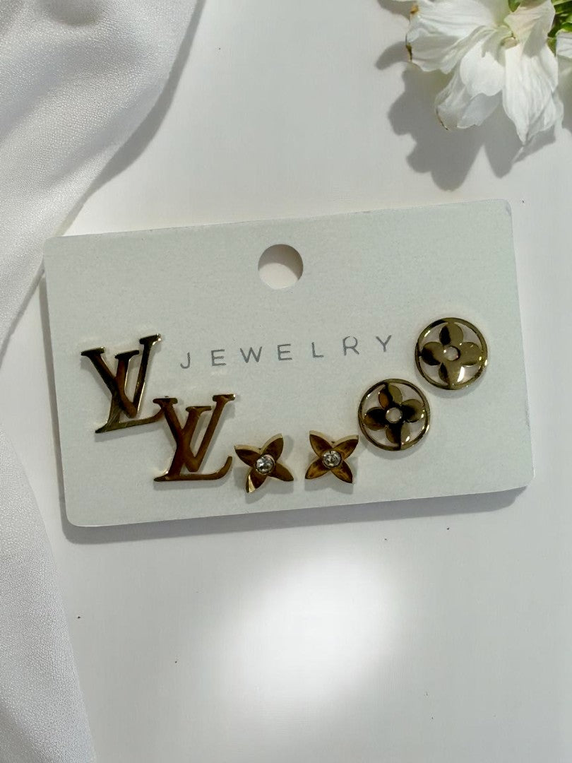 DAILY WEAR THREE PAIR OF BRANDED EARRINGS