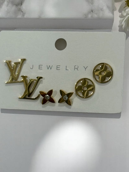 DAILY WEAR THREE PAIR OF BRANDED EARRINGS