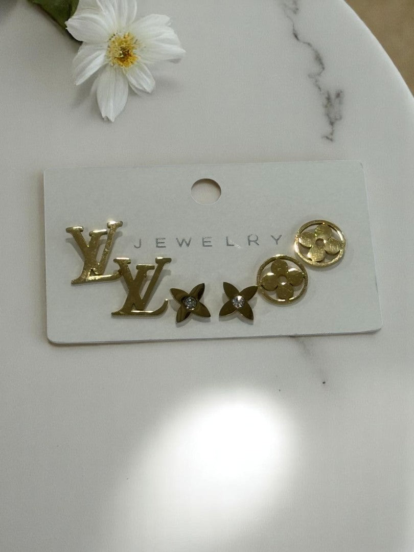 DAILY WEAR THREE PAIR OF BRANDED EARRINGS