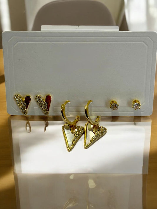 THREE PAIR OF EARRINGS